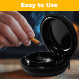Pocket Ashtray Portable Travel Ashtray with Lid Keychain Outdoor Camping – Keyring