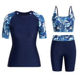 Costum de înot damă 3 piese Owntop protecție solară UPF 50+ cu uscare rapidă – Bleumarin S
