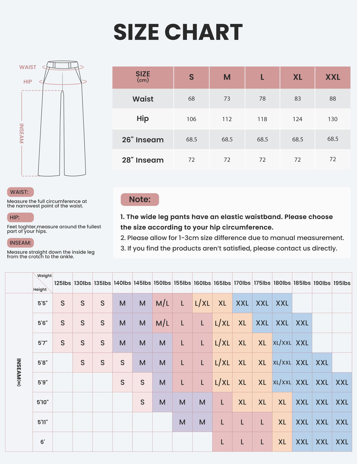 Women's palazzo trousers waffle fabric wide-leg high waist with pockets – Light Khaki XL