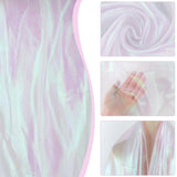 Material textil organza cu reflexii holografice 1.5 x 3 m pentru rochii și decor – Multicolor
