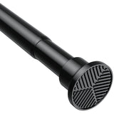 Extendable Curtain Rod No-Drill 71–215cm Stainless Steel – Black