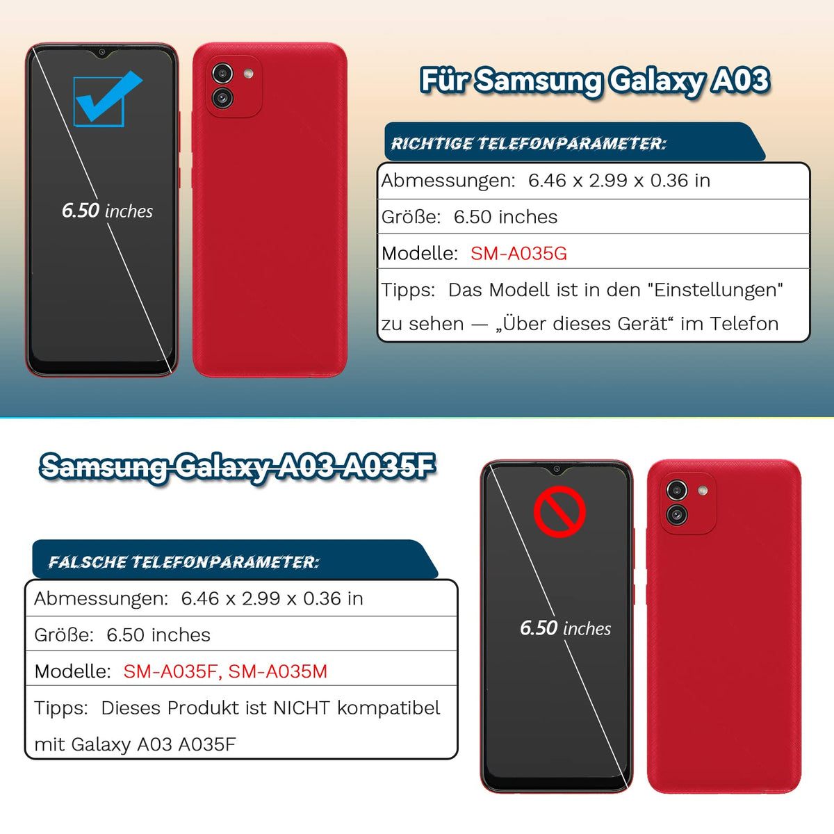 RongZy Replacement Display for Samsung Galaxy A03/A035G Touch Screen Digitizer Glass Assembly + Repair Tools(Black)