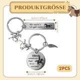 Set 2 brelocuri de chei model căluț cadou pentru femei și fete – Argintiu