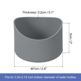 Silicone Bottle Base Sleeve 2-Pack 7cm Non-Slip for 12–24oz Bottles – Dark Grey