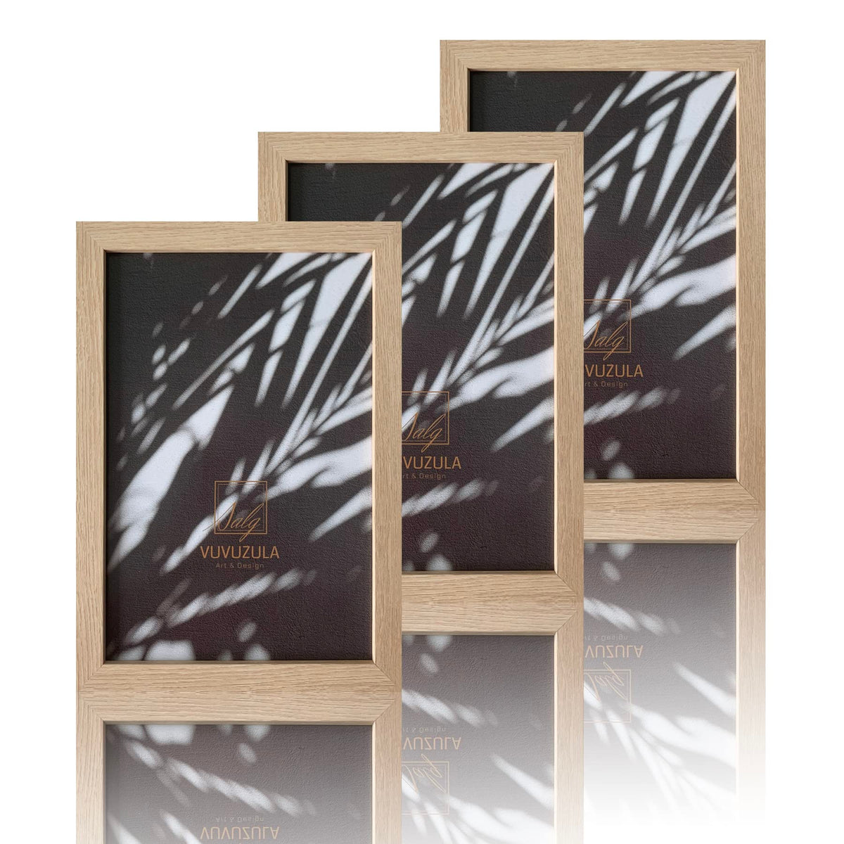 VUVUZULA picture frame 20x30cm wooden photo frame 8x12 inch wooden frame MDF frame 20x30cm natural set of 3