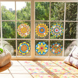 Kit pictură cu diamante mandala stickere de geam prismă curcubeu, set 4 bucăți