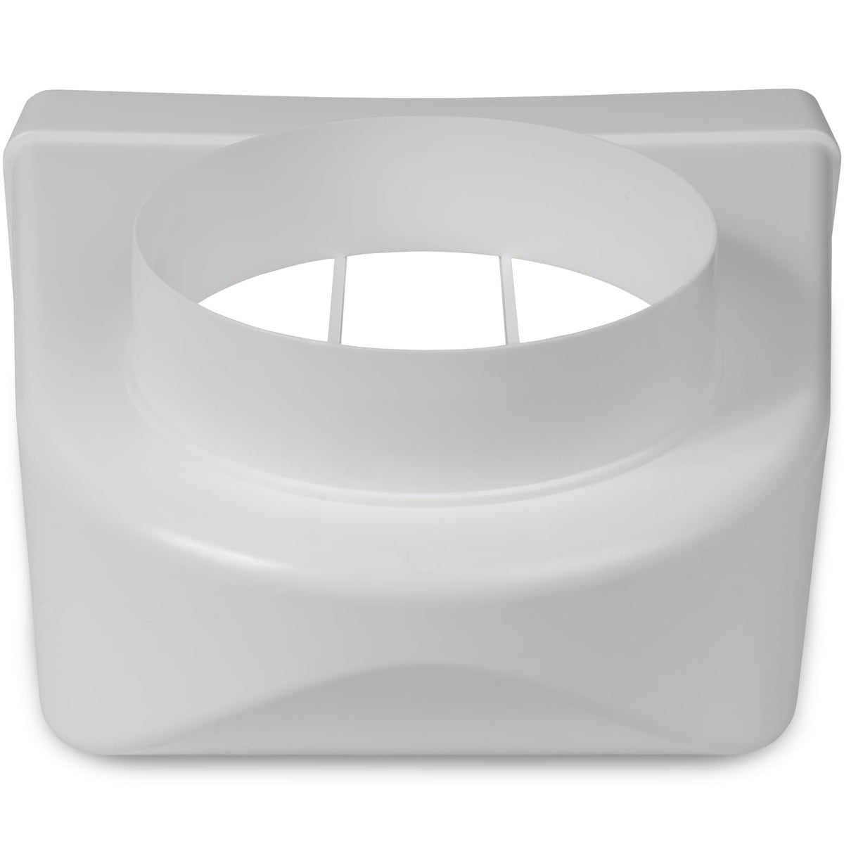 Racord cot 90 grade plat dreptunghiular 220x90 mm la țeavă rotundă Ø125 mm pentru ventilație