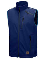 Vestă softshell bărbați căptușită cu fleece rezistentă la vânt – Albastru închis M