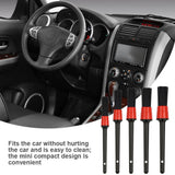 Car Detailing Brush Set 5-Piece Multi-Purpose Wheels Tires Engine Dashboard –