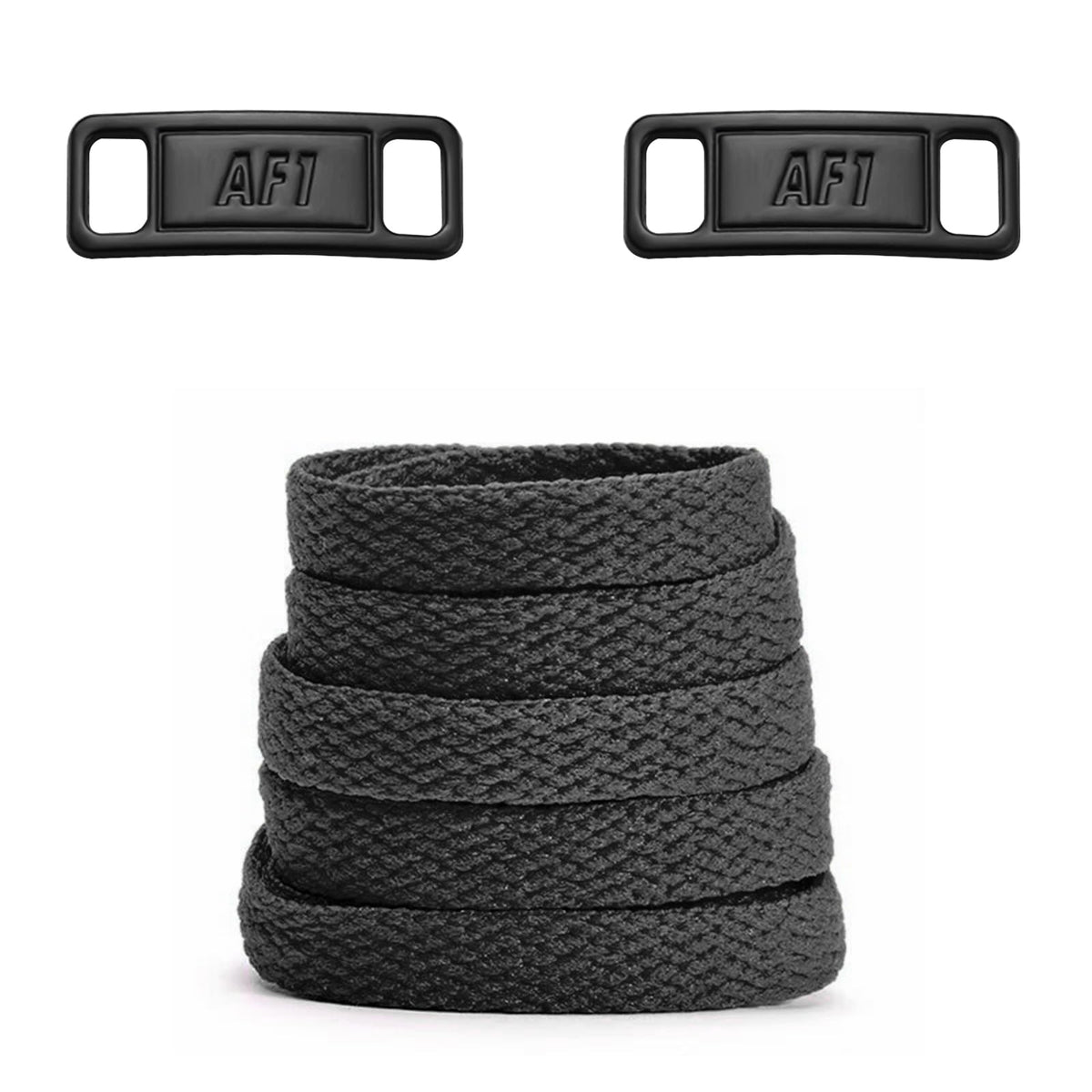 Flat Shoelaces for Air Force 1 Cotton with Lace Hangers – alb 45"/115cm
