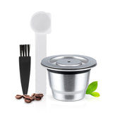 Capsulă de cafea reutilizabilă din inox reîncărcabilă compatibilă Nespresso – Argintiu