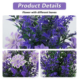 Artificial Lavender Plant Trio in Pots Realistic Small Indoor Decorative Flowers – Set of 3