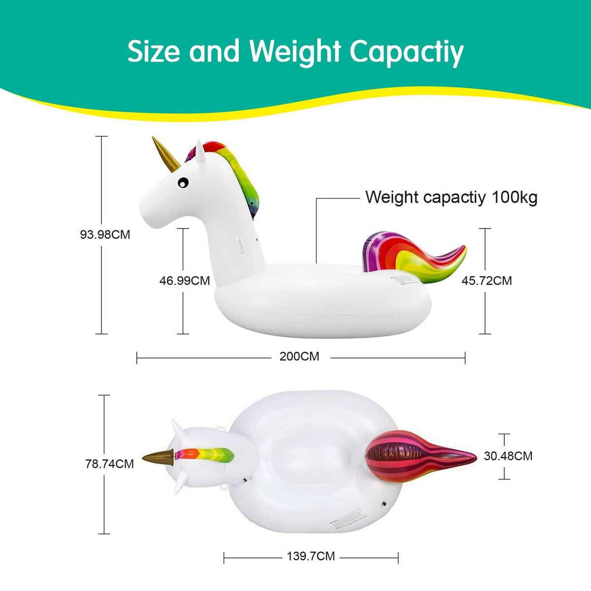 Saltea gonflabilă uriașă unicorn Dracarys pentru piscină și plajă 200x100x90 cm