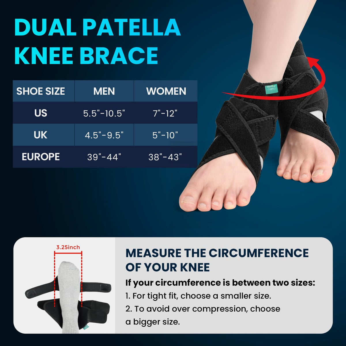 Drop Foot Brace Adjustable Ankle Support – Black