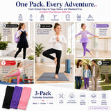 Girls 3-Pack Stretch Yoga Leggings Dance Gym School - Pack G Size 6
