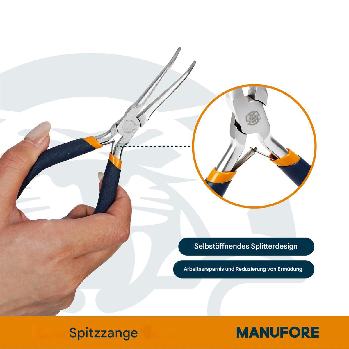 Mini Needle-Nose Pliers 2-Piece Straight & 45° Bent 6in – Blue