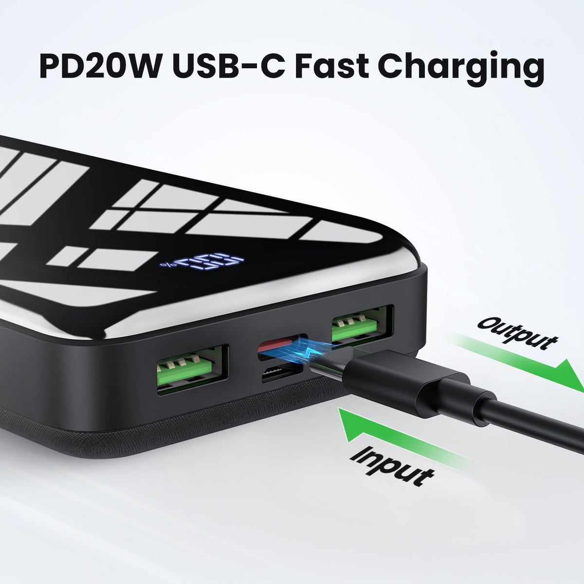 Power Bank Fast Charge 27000mAh PD 22.5W 20W LED Display Portable – 27000mAh