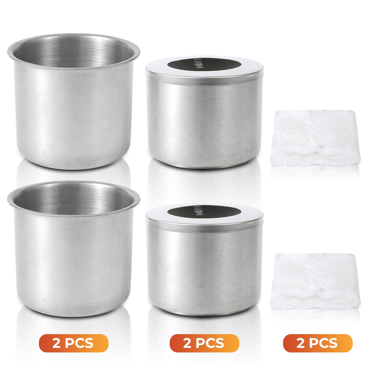 Waterproof Stainless Steel Trash Can with Lid, 3 Pieces (4 Pieces)