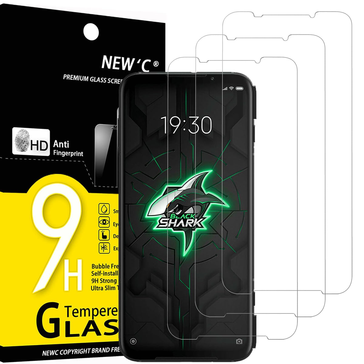 Xiaomi Black Shark 3 Pro Tempered Glass Screen Protector 3-Pack 9H Anti-Scratch – Clear