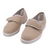 Women’s Adjustable Velcro Slippers Orthopaedic Non-Slip Breathable Soft Comfortable – Beige EU38