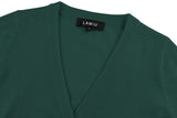 Cardigan bolero tricotat lejer damă mânecă 3/4 cu nasturi – Verde închis S