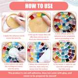 Glass Mosaic Tiles Craft Kit 450-piece 10x10x4mm Multicolour for DIY Decoration – 400g