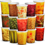 Deli Food Containers 32oz Quart Airtight Lids BPA-Free Dishwasher Safe – Clear 36 sets