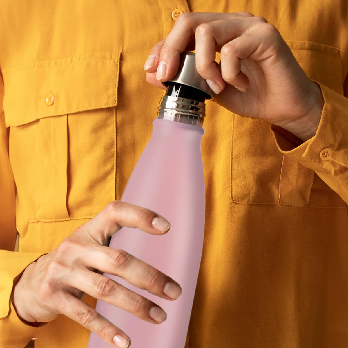 Insulated Stainless Steel Water Bottle 750ml Leakproof Vacuum – Pink