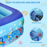 Inflatable Paddling Pool Kids Outdoor Garden – 110x83x34cm