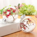 Fillable Christmas Baubles 10-Pack Acrylic Clear for Filling – Transparent 10cm