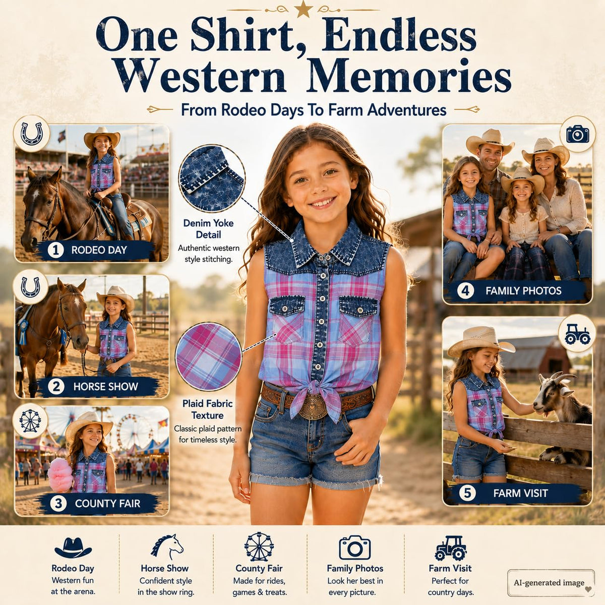 Girls' Cotton Blouse School Shirt Short-Sleeve – Red Size 14 (11-12 yrs)
