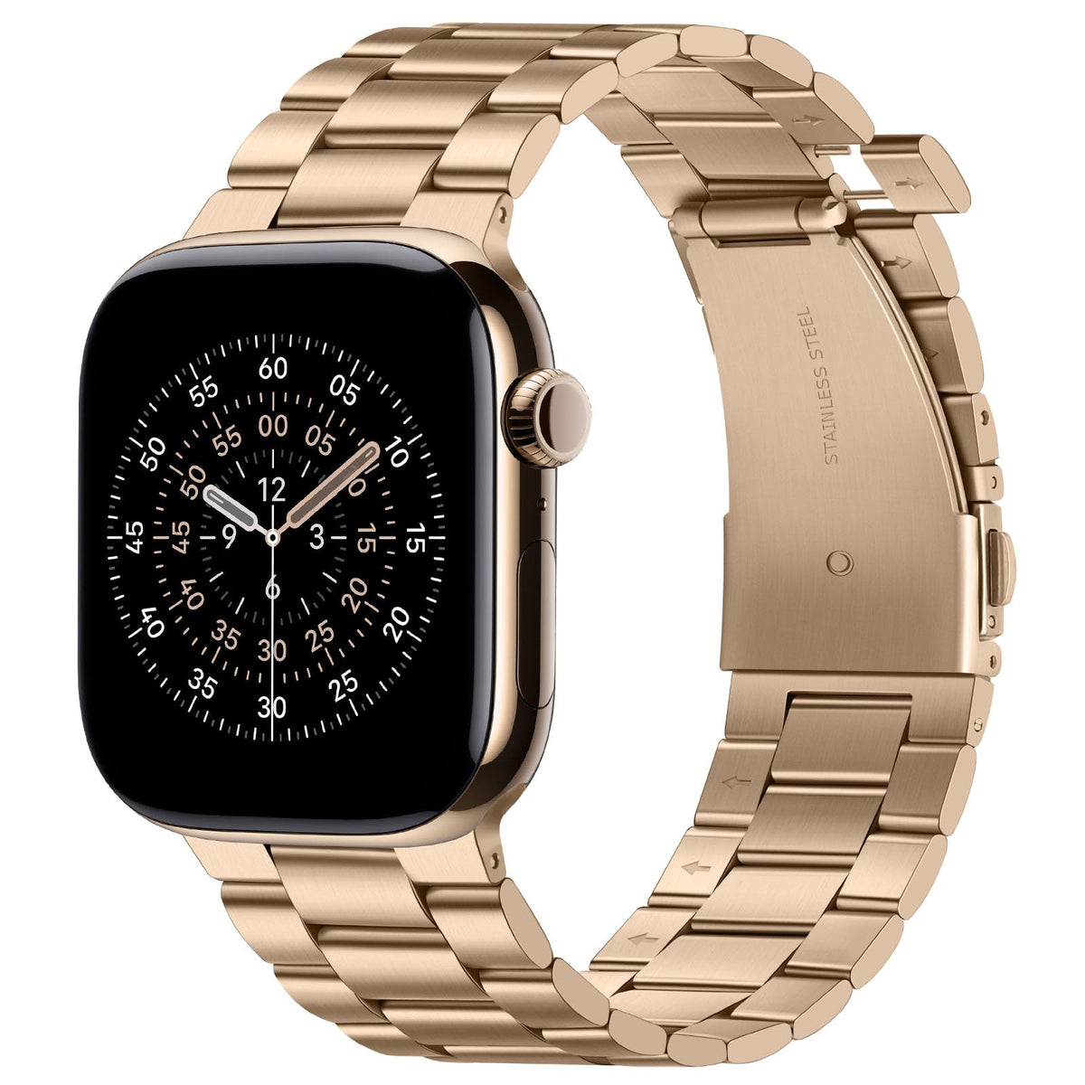 Apple Watch Metal Replacement Band No-Tools Compatible 42/41/40/38mm – Gold