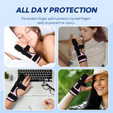 Little Finger Splint Metal Brace for Tendonitis Sprains Arthritis Right/Left – Pink S