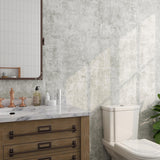 White Cement Vinyl Wallpaper 40cm x 7m Thick Light Grey Peel & Stick – Light Grey 40x7m