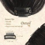 Clip-in Bangs 100% Remy Human Hair Fringe Extensions – Natural Bangs