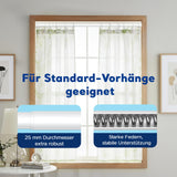 Extendable Tension Curtain Rod 75–120 cm Stainless Steel 22mm – White