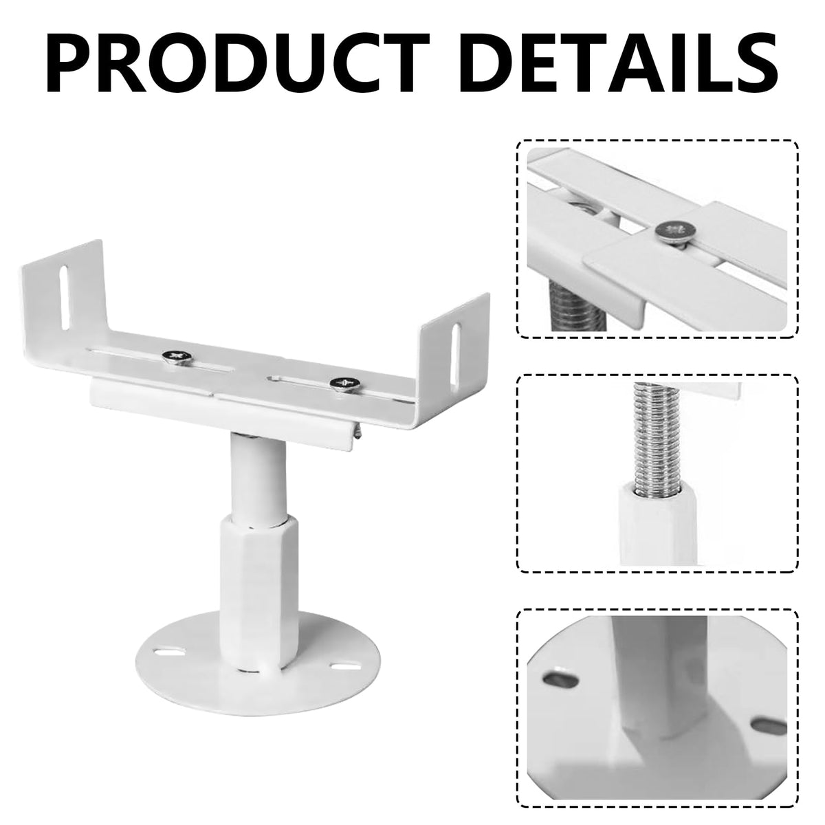Radiator Floor Stand Adjustable 18-23cm H 3-22cm W Aluminium Legs - 2 pcs