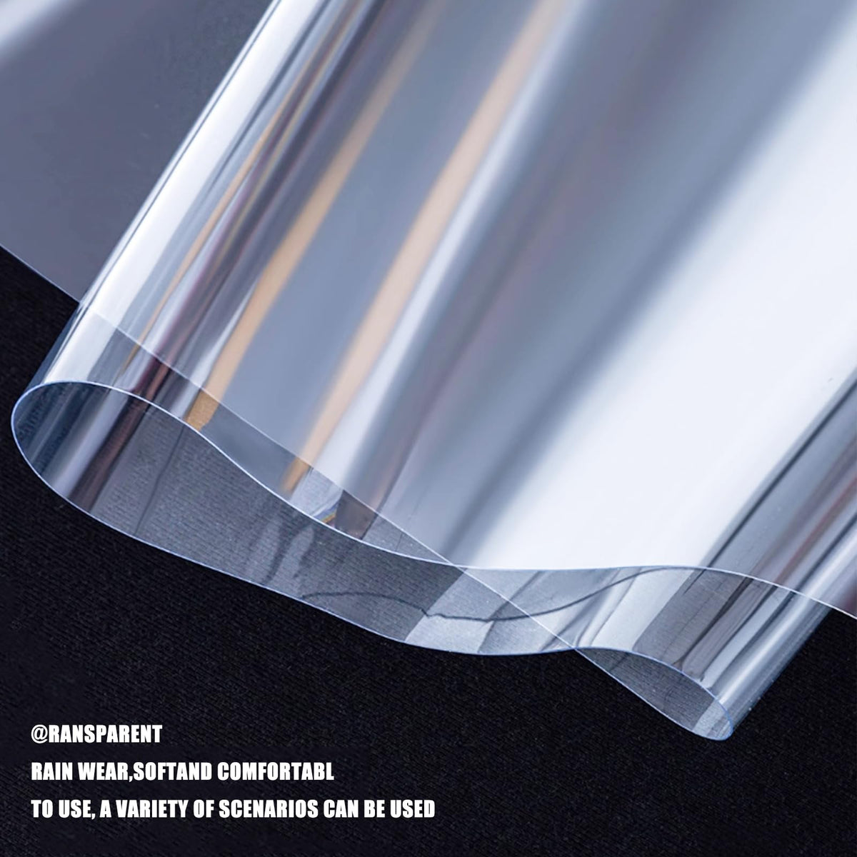 Transparent PVC Pergola/Canopy Waterproof Foldable Cover with Eyelets 1.8m x 2m – Transparent
