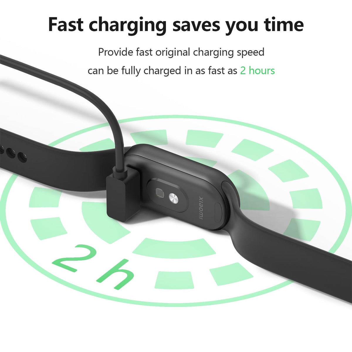 Watch USB Charger Cable for Redmi Watch 3 Active 100cm Fast Replacement - Black