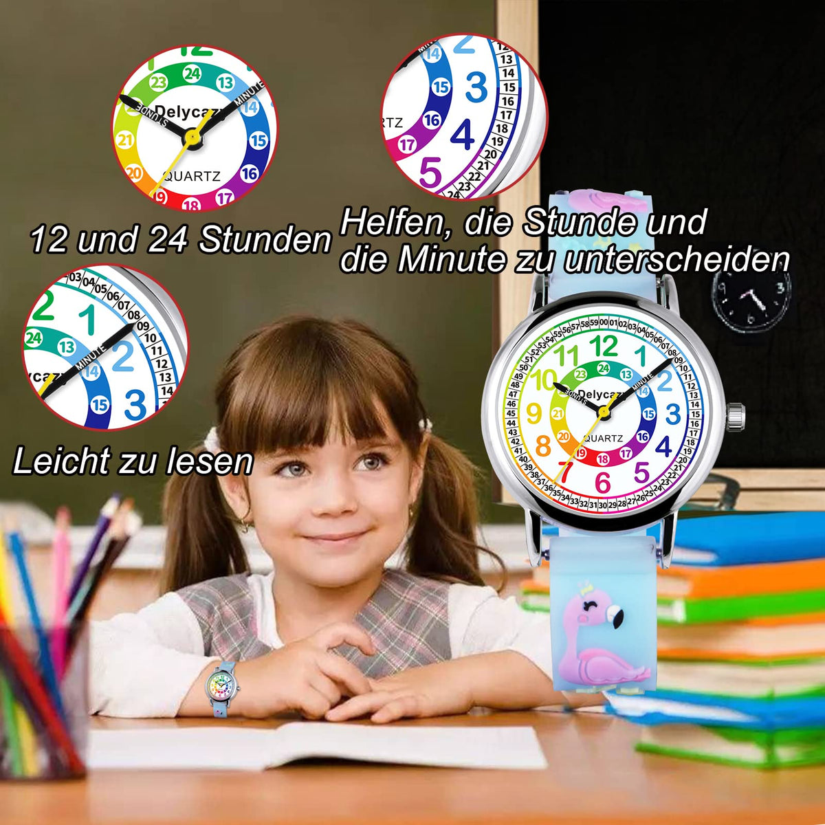 Children's Analog Watch Learning Time – Boys & Girls