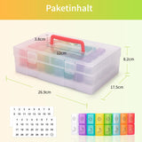MUSLONG 31-Day Pill Box with 2 Compartments, Moisture-Resistant Medication Organizer – Travel Size