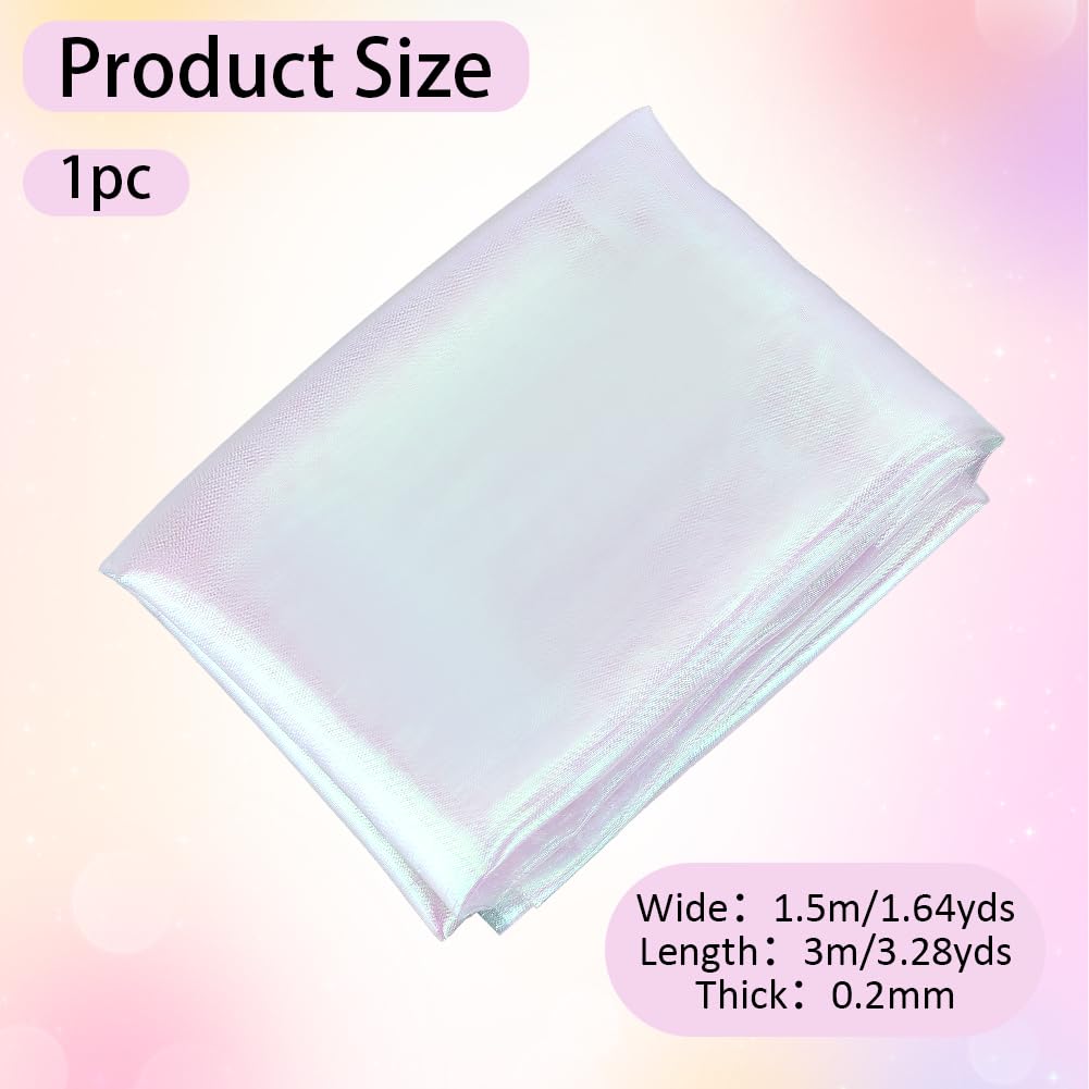 Material textil organza cu reflexii holografice 1.5 x 3 m pentru rochii și decor – Multicolor