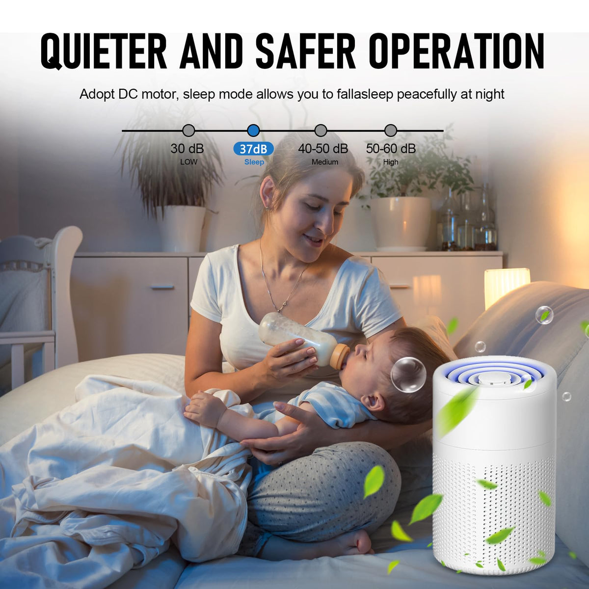Portable USB Air Purifier HEPA & Carbon Filter 5W Low Noise for up to 20m²