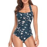 Smismivo Costume da Bagno Intero da Donna con Controllo della Pancia Push up Costume Intero Donna con Halter Imbottito Elegante Curvy Costumi da Bagno Donna Spiaggia Estate Beachwear