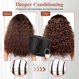 Electric Thermal Conditioning Cap Hair Steamer Portable for Afro Hair – Black