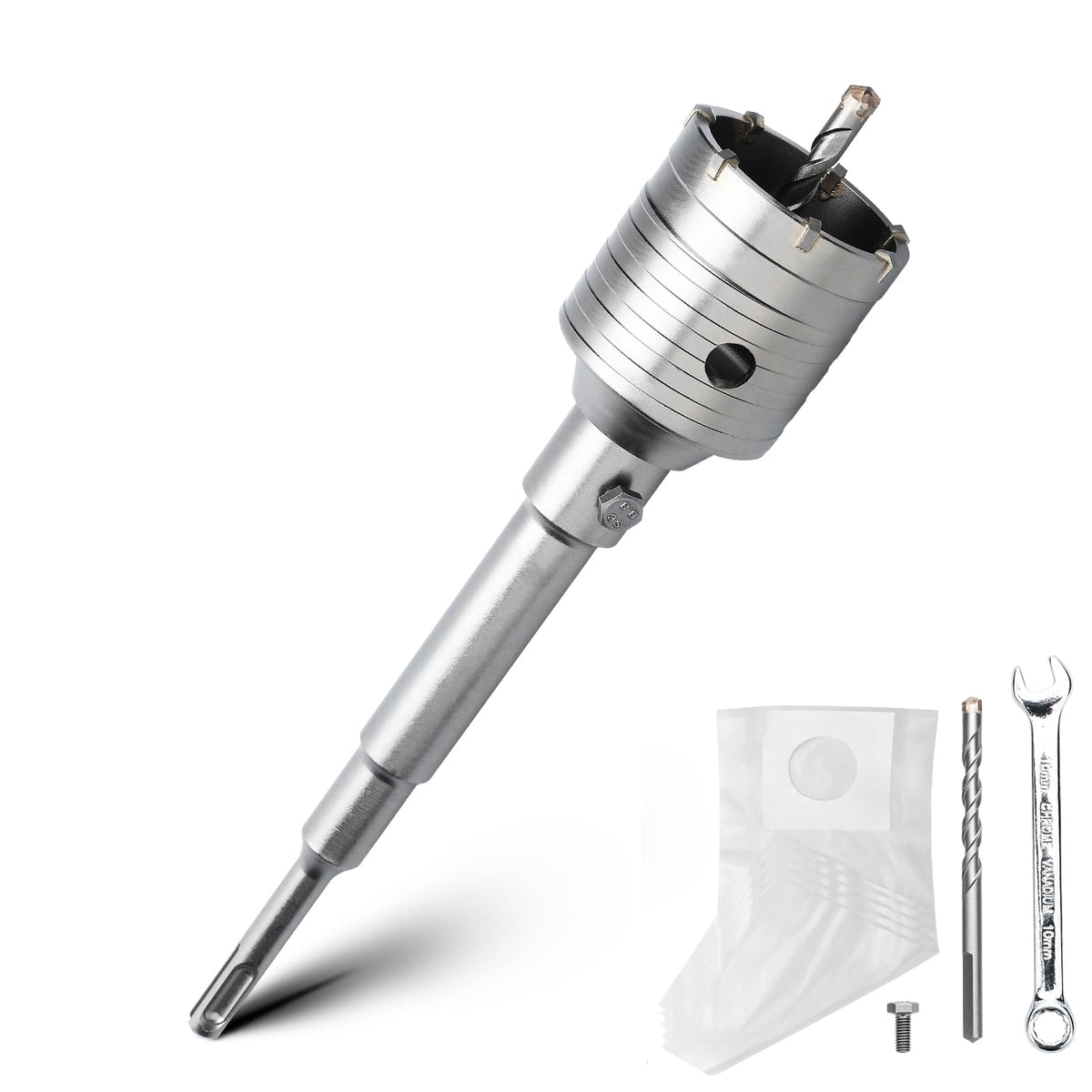 Carotă găurit zidărie și beton 60 mm cu adaptor SDS Plus 220 mm și burghiu centrare 8x110 mm