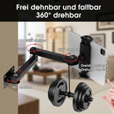 Suport de perete reglabil și retractabil pentru tabletă 4-13 inch RUIFUO rotire 360° – Negru