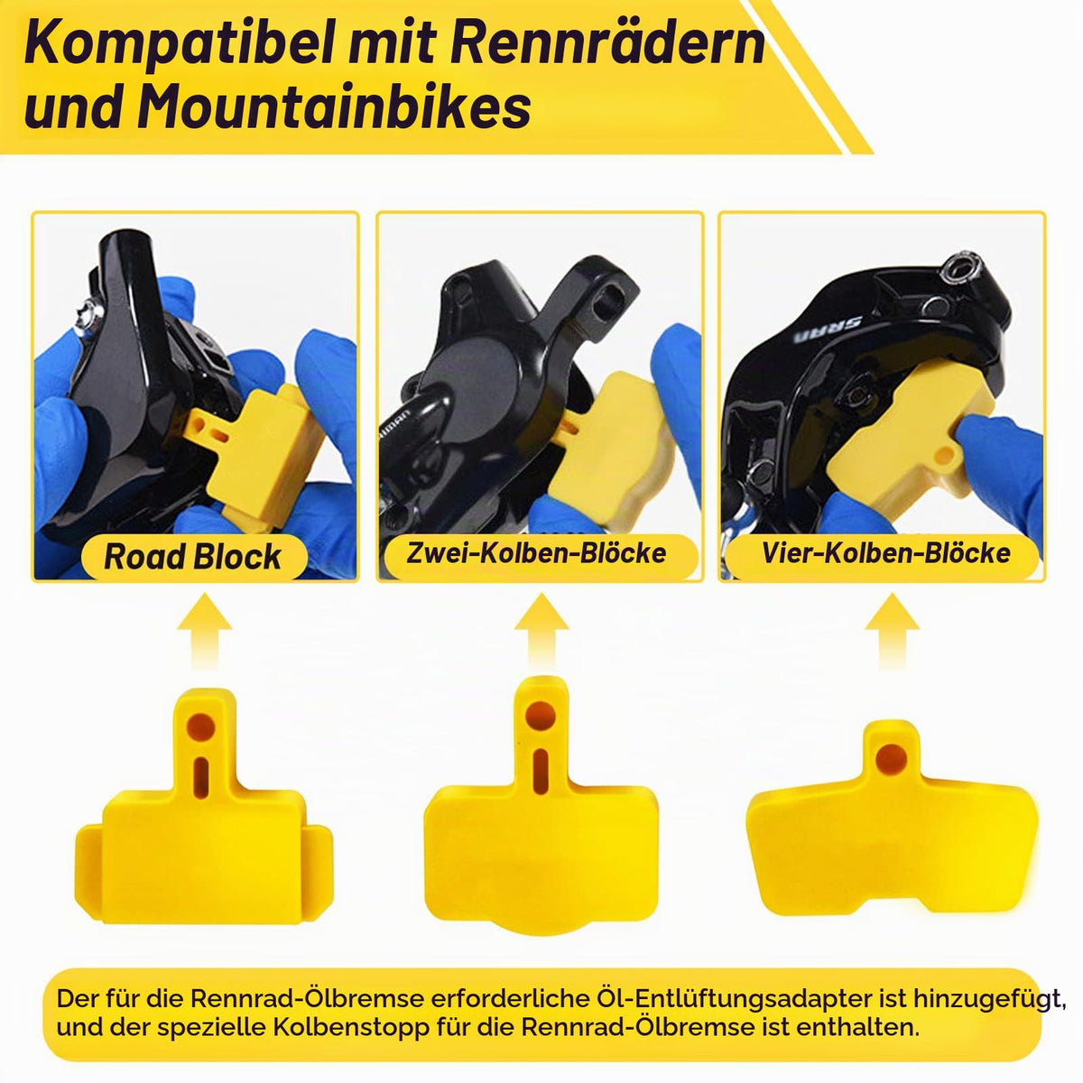 Kit de aerisire pentru frâne hidraulice pe disc Shimano și Tektro cu ulei mineral 120ml